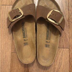 Birkenstock Big Buckle Madrid Sandals with Gold Buckle